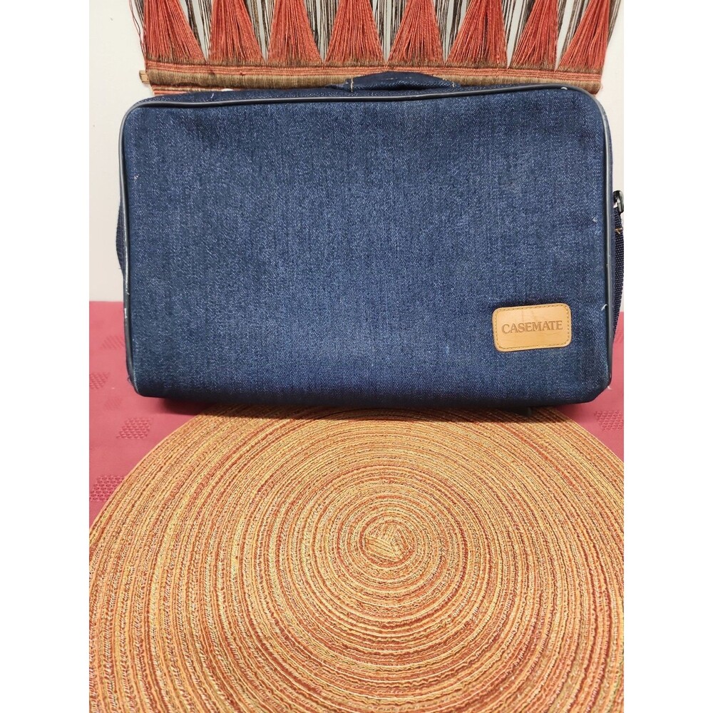 Casemate Indigo Denim 30 Cassette Carrying Bag Storage Case W Adjustable Strap